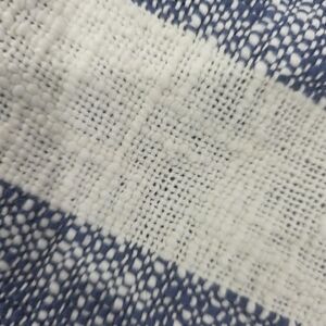 BLUE WHITE Striped Placemats Set 8 Linen Like Knit Cottage  Tabletop NWOT Decor